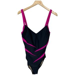 Vtg Carol Wior Swimsuit  Sz 10/12 M Designer Adjustable Straps Underwire USA